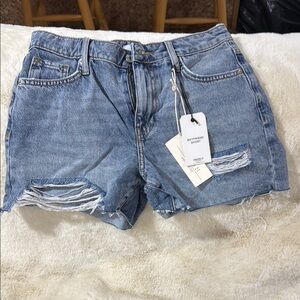 Distressed Denim Shorts